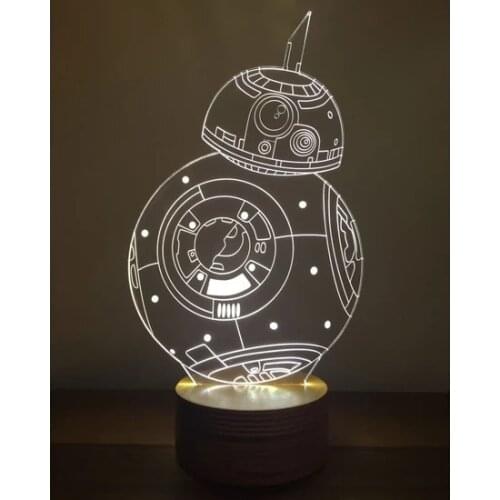 Modern New By-Lamp 3 Size Star Wars Bb-8 lamp Desk Lamp