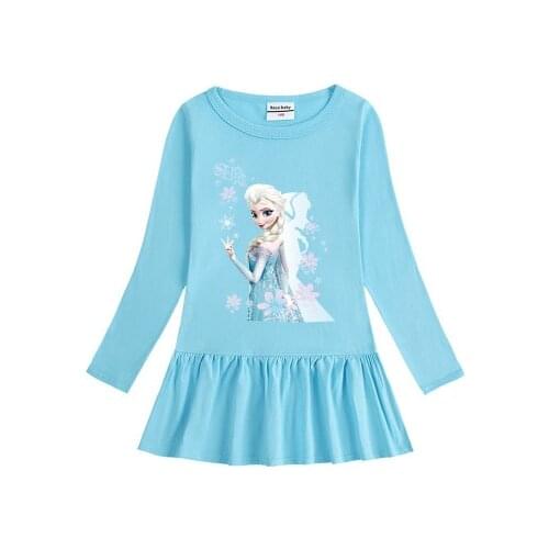 Disney Frozen Elsa Autumn and winter sweater Princess Sweatshirt cotton coat dress