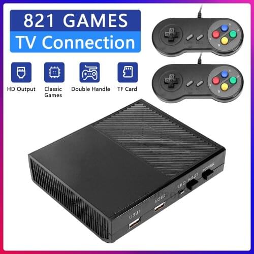 Dropshipping RS-95 HD TV Video Game Console HDMI-Compatible Output Built-in 821 Classic Retro Game Dual Wired Controller For NES