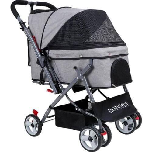 Pet Cat Stroller Dog Backpack Transporter Carrier Dog Travel Bag 360 Degrees Spin 4-wheel Dog Cat Detachable Foldable Travel Bag