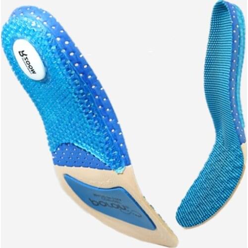 Silicone Insoles Unisex Arch Support Sport Shoes Insole Cushioning Orthopedic Memory Foam Sole Pad Anti-Slippery Shoes Insert