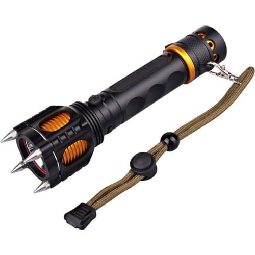 LED rechargeable outdoors security equipment Self-defense multifunctional anti-rape self-defense tactical flashlight