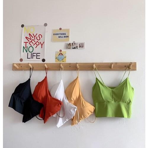 Crop Top Women Sexy Crop Tops Tube Top Female Streetwear Sleeveless Camis Seamless Sports Lingerie Tee Bra Bandeau Top Tank 2020