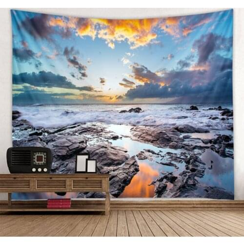 Morning Sea Tapestry Bohemian Wall Hanging Dream Hanging Cloth Mandala Printed Tapestry Living Room Bedroom Home Decor