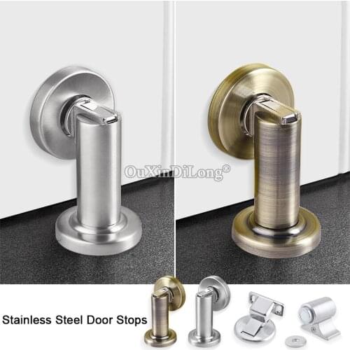 BRAND NEW 2PCS Stainless Steel Powerful Magnetic Door Stops Stopper Invisible Door Holder Catch Doorstops