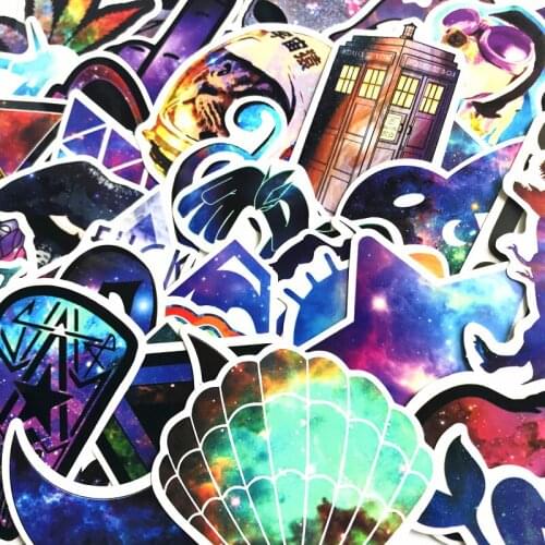 42Pcs/Lot New Waterproof Galaxy Colar 2021 Funny Laptop Sticker For Trunk Snowboard Guitar Fridge Decal Car-Styling Toy Stickers