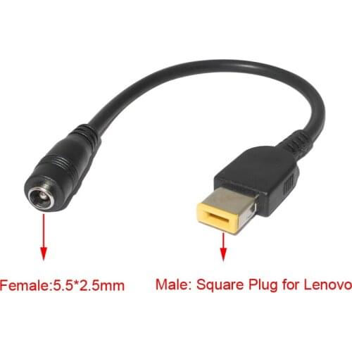 5.5 x 2.5mm Female Plug Dc Power Supply Adapter Converter Connector Laptop Charging Cable Cord for Lenovo Thinkpad Notebook