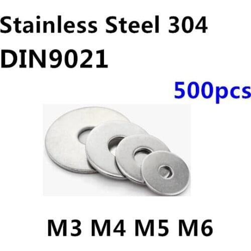 500pcs/lot DIN9021 M3/M4/M5/M6 Flat Washer Stainless Steel Washer Big washer Thick washer