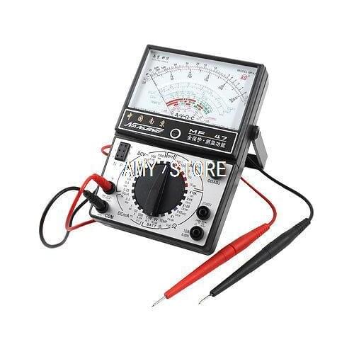 AC DC Voltmeter Ammeter Ohmmeter Analog Multimeter Black White MF47