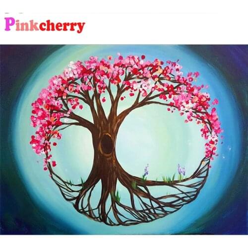 Tree of life 5d diy Diamond Painting Full Drill moonlight landscape Diamond Embroidery Mosaic art home decor drop shipping