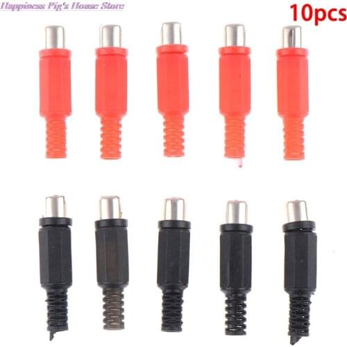 10 pcs 50V 0.5A RCA Audio Connectors Female Welding Jack Cold Pressure Socket Adapter