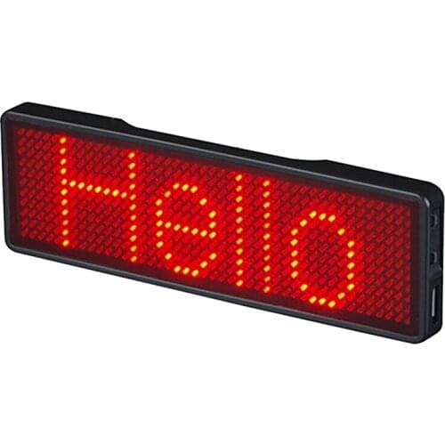 Bluetooth LED Name Badge Rechargeable Light Sign DIY Programmable Scrolling Message Board Display LED