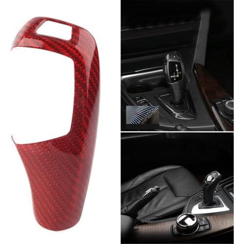 Carbon Fiber ABS Car Gear Shift Knob Cover Trim Panel For BMW 1 2 3 4 5 Series F10 F30 F20 F21 F31 F32 F34 F01 F07 F15 E70 LHD