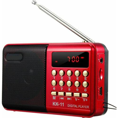 Digital FM Radio Portable Mini Music Player Pocket Radio Speaker Rechargeable Sound Recorder