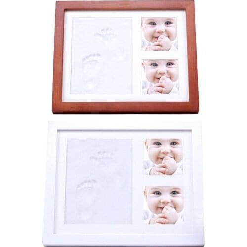 Kids Born Commemorate Pictures Frames Children Growth Record Diyl Collection Imprint Handprint Footprint Photo Picture Frame