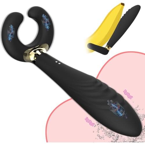 Double Penetration 3 Motors Couple Vibrator Nipple Clitoris Vagina Penis Stimulator Massager Sex Toys Dildo Vibrator for Women
