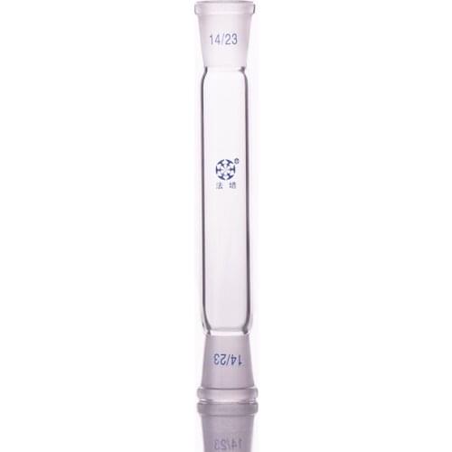Double internal grinding joint,Ground mouth 14/23+14/23,Double mouth tube,Length between interfaces 100mm