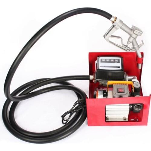 60L / min Electric Fuel Pump 220V With Gun Meter 5m Flexible Hose 220V 550W Electric Fuel Pump Diesel Liquid Fuel Pump