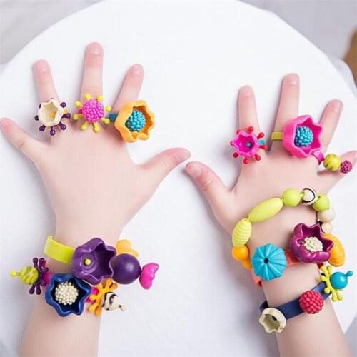 Puzzle Beads Toys Children Baby Girl Handmade DIY Bracelet Necklace Gift Cordless Insert TOP Other Toys Under 14 Year Old P16