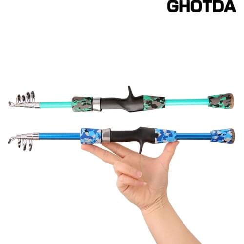 Camouflage Handle Feeder Spinning Casting Fishing Rod 1.3m 1.5m 1.8m Mini Travel Ultra Light Spinning Tools