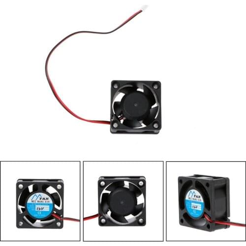 B2RC 40mm×40mm×20mm DC 12V 2-Pin 5 Blade Cooler Brushless Mini Cooling Fan 4020