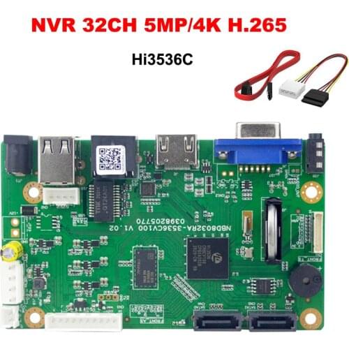 Mini H.265 NVR 32CH 5MP 1080P DVR Board 8CH 4K Recorder CCTV Monitoring IP Camera System P2P Email Alert Motion Detection