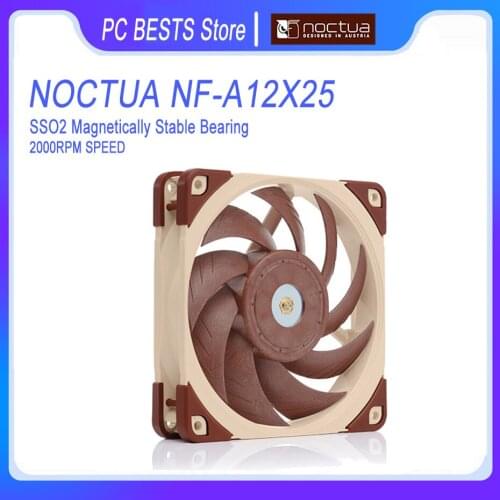 Noctua NF-A12x25 120mm 12V 3Pin/4Pin PWM quiet Radiator Fan Intelligent temperature control Computer Case Water cooling fan
