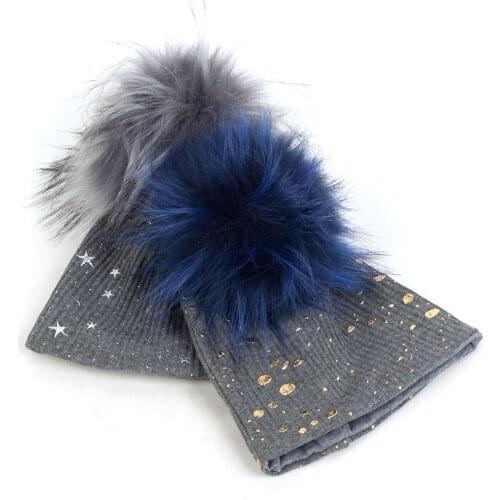 Solid Color Dot Star Partten Newborn Hat Cotton Baby Girl Boy Warm Handmade Beanies Pom Pom Ribbed Outdoor Hats Child