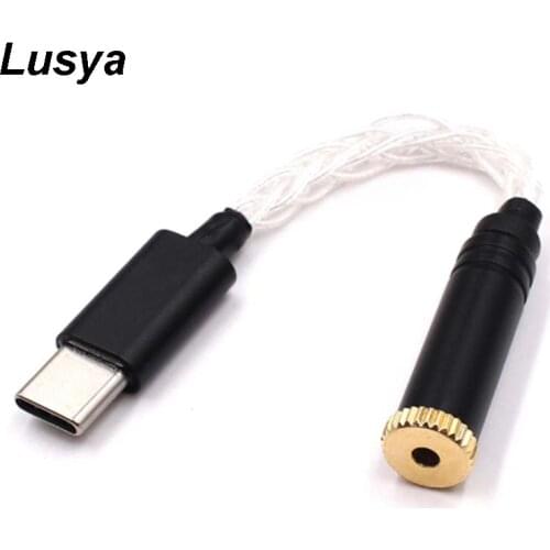 Type C to 3.5mm 4.4mm 2.5mm USB Type-C Hifi Stereo Audio Charging Adapter Headphone Jack with High-end Decoder HT0746