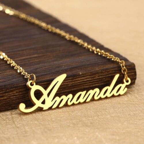 Personalized Custom Name Necklace Customized Chokers Necklaces Pendants Charms Handwriting Nameplate Couple Jewelry Best Gifts