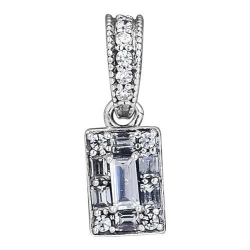 Luminous Ice Pendant Charms for DIY Chain Bracelets Crystal 925 Sterling Silver Charms for Jewelry Making Clear CZ Charm Beads