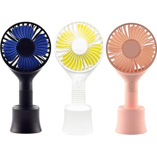 Portable Fan Handheld Mini Fan USB Charging Desk Fans Rechargeable Adjustable 3 Speed Handheld Fan Summer Cooler