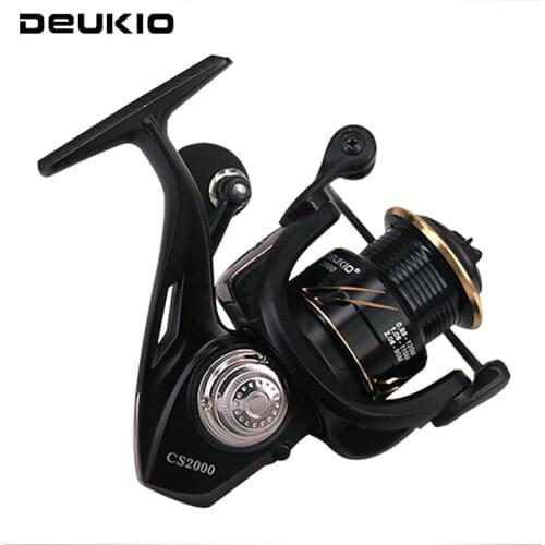 DEUKIO Fishing Reel With Spool CS2000 CS3000 Carved Metal Reel 2.0:1 High Speed Saltwater Spinning Reel for Fishing Accessories