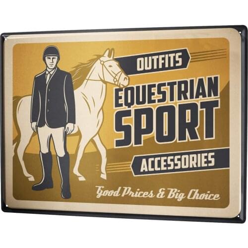 SINCE 2004 Metal Plate Retro Riding Horse Equipment