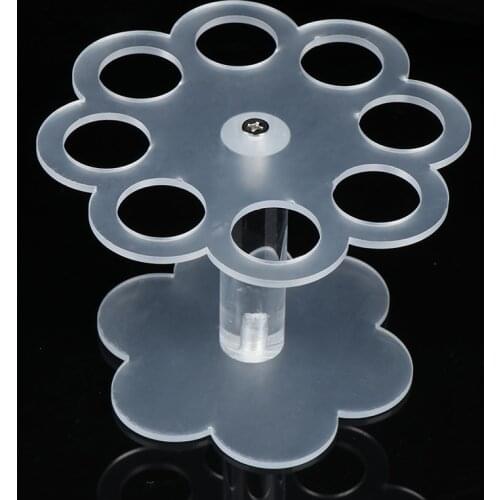8 Holes Detachable Graduation Practical Transparent Display Home Party Kitchen Stand Acrylic Ice Cream Cone Holder DIY Reusable
