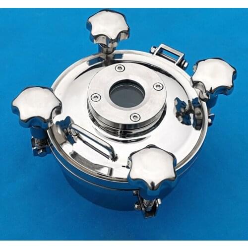 Sight Glass Manhole Cover Pressure SS304 Manhole Cover Reaction Kettle Manhole Cover High Pressure 0.3Mpa