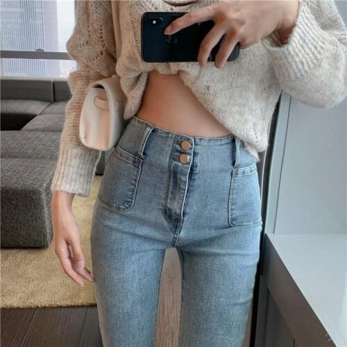High Waist Skinny Jeans Womens Capris Show Thin Spring Autumn Versatile Leggings New Pencil