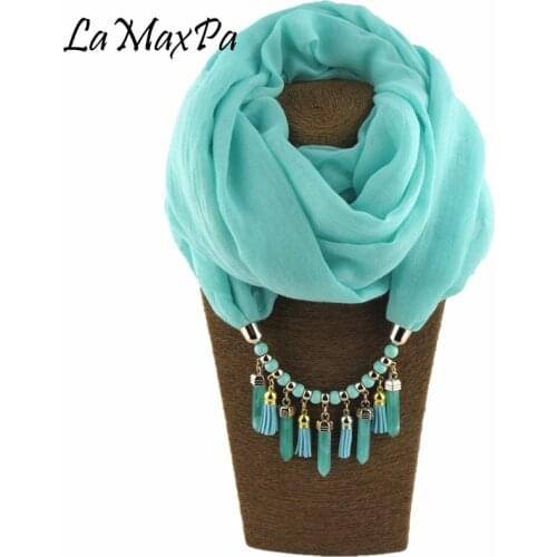 2018 The New pattern Solid Ring Scarf For Women ALL Seasons Elegant Pendant Scarf Female Jewelry Scarves Mujer Colgante Bufanda