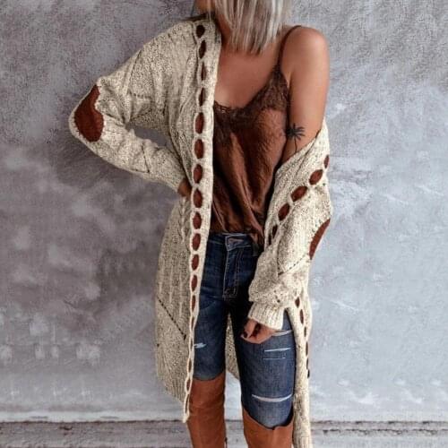 Women Sweater Cardigan Autumn Winter Thick Vintage Elegant Hooded Knitted Harajuku Loose Long Sleeve Coat Streetwear