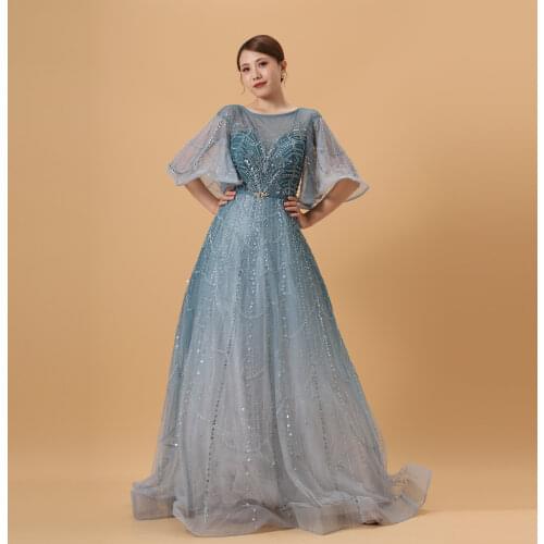 Beading Prom party Dresses Long 2020 High Split Tulle Sleeveless Evening Gown A-Line Backless Vestido De