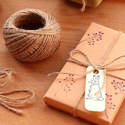 1 Roll Vintage Natural Twine String Scrapbooking DIY Jute Rope for Photos Cards Hanging Arts Crafts Gift Wrapping