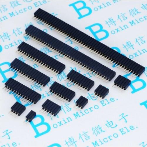 10PCS/lot 1.27MM Pitch Single Row Female Breakaway PCB Board Connector Pinheader 1*2/3/4/5/6/7/8/9/10/12/20/40Pin