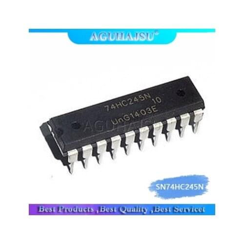 10PCS SN74HC245N DIP20 SN74HC245 DIP 74HC245N 74HC245 new Eight-phase three-state bus transceiver