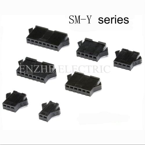 500PCS SM series car Bar connector cable Terminal spacing 2.5mm auto socket 4 pin female Connector automotive plug Bar connector