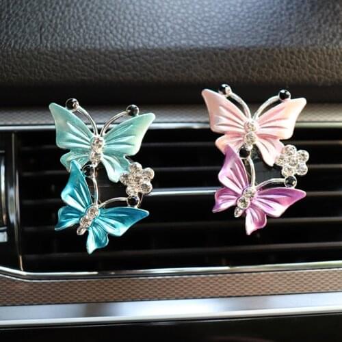 Cute Butterfly Car Air Fresheners For Car Flavoring Fragrances Car Scent Diffuser Decor Auto Perfume Clip Car Accessory Girls