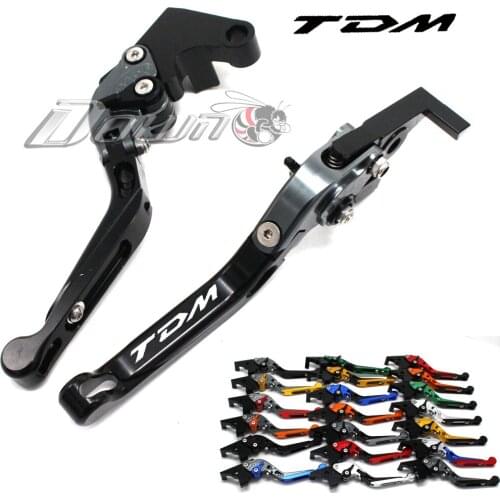 For YAMAHA TDM 850 TDM850 1991-1999 Motorcycle Adjustable Folding Extendable Brake Clutch Lever logo TDM