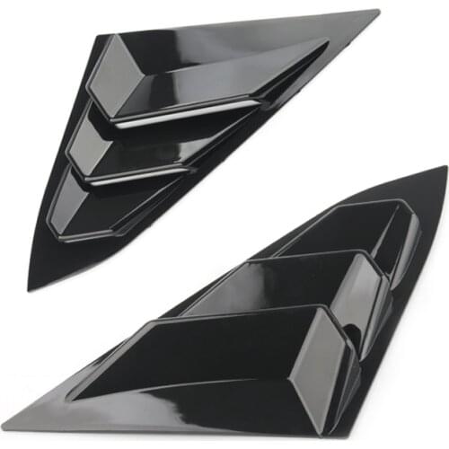 Racing Side Vent Window Louvers Car Rear Quarter Spoiler Panel Fit For Honda Civic Seden 2016 2017 2018 2019 2020 ABS Sun Shade