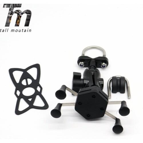 GPS Navigation Mobile Phone Mount Bracket X-Grip Holder Motorcycle Accessories Universal for 22mm 7/8" / 28mm 1 1/8" Handlebar