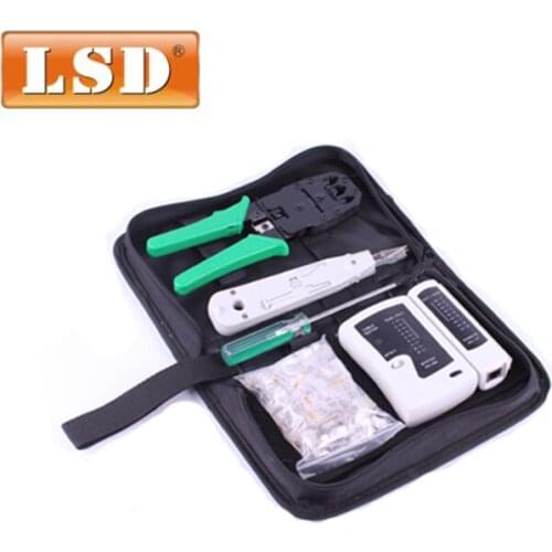 Combination Cable Wire Tester Crimping Cutter Punch Down Tools Kit RJ45 network plier set