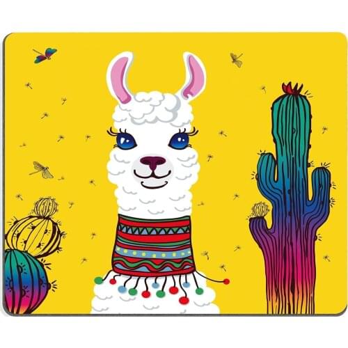 Mouse Pad, Funny Llama And Cactus Mouse Pad, Personalized Mousepad Rectangle Customized Mouse Pads With